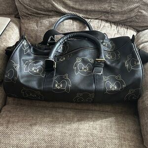 Black Designer Women's Bag with Iconic Print